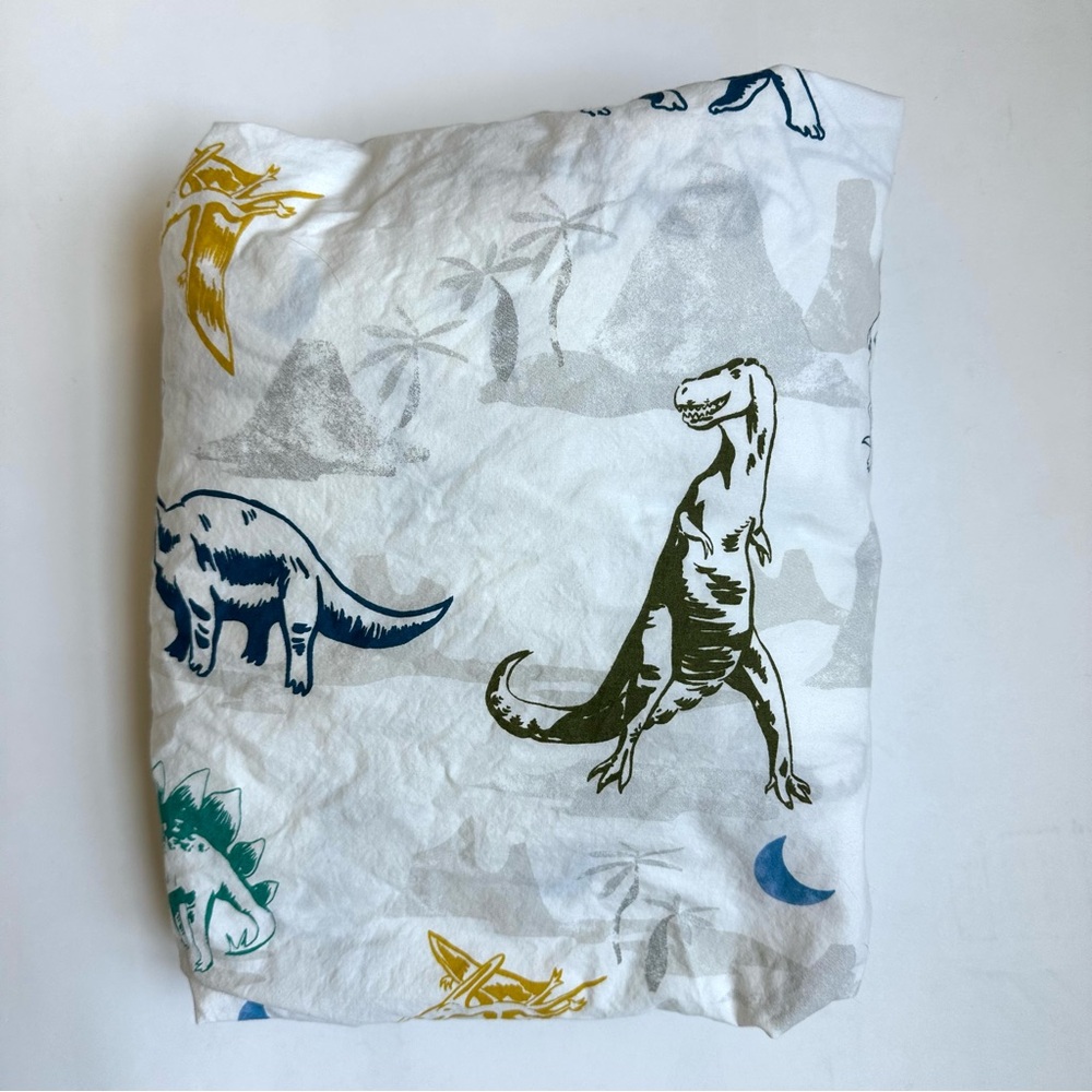 Pottery Barn Kids Dinosaur Print Twin Fitted Sheet Only
